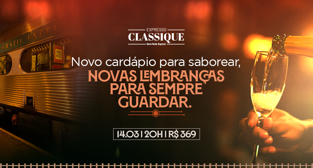 O Expresso Classique está de volta com um novo cardápio exclusivo