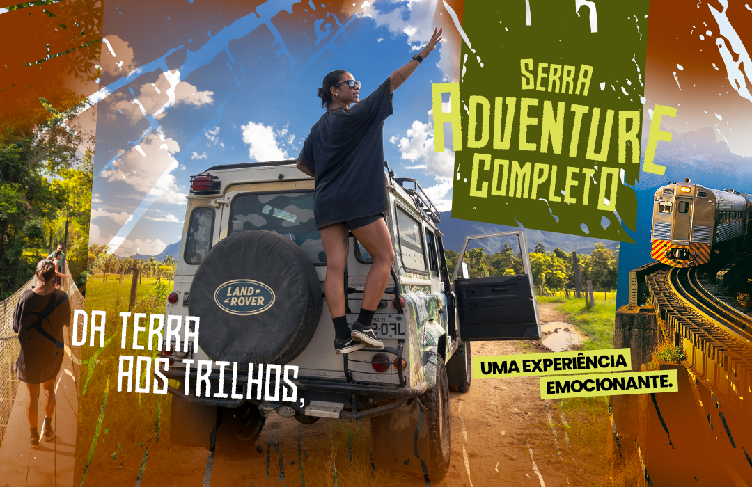 Serra Adventure Completo: Passeio de Trem com Trilha de Jipe 4x4
